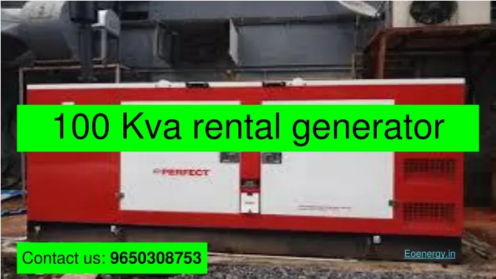 100 kva rental generator