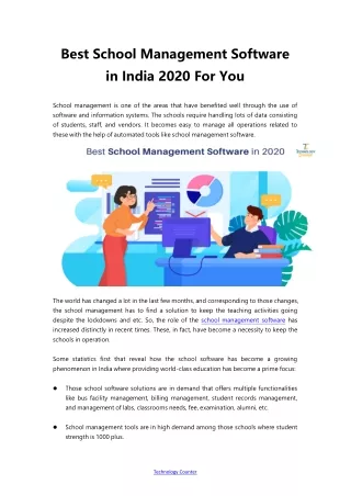 Best School Management Software in India 2020