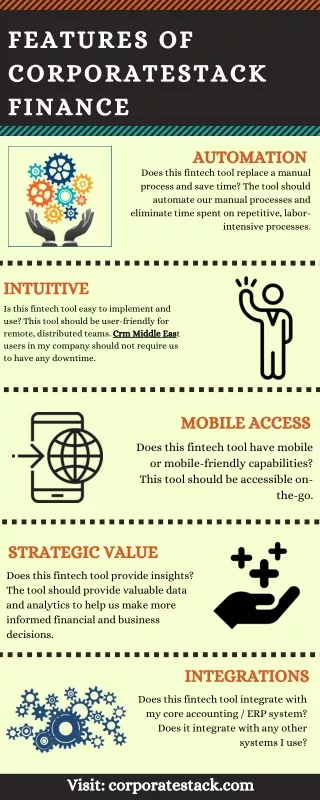 features of corporatestack finance