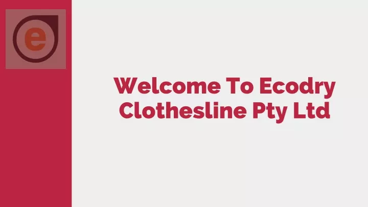 welcome to ecodry clothesline pty ltd
