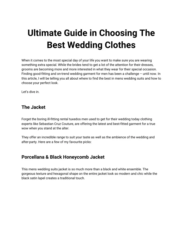 ultimate guide in choosing the best wedding