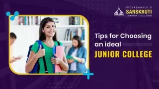 Tips for Choosing an ideal Junior College | Sanskruti Junior College