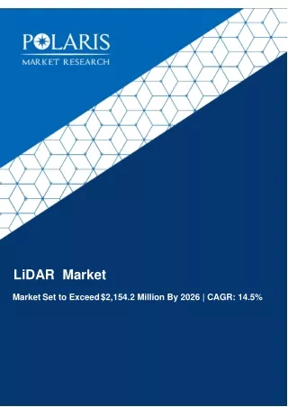 LiDAR Market Trends, Size, Growth and Forecast to 2026