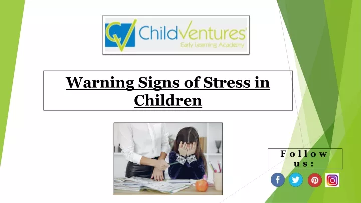 warning signs of stress in children