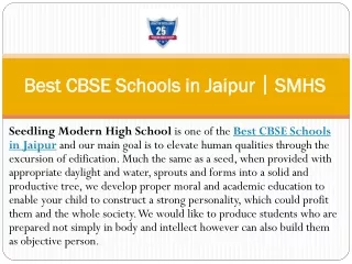 best cbse schools in jaipur smhs