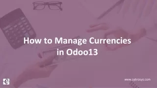 How to Manage Currencies in Odoo 13