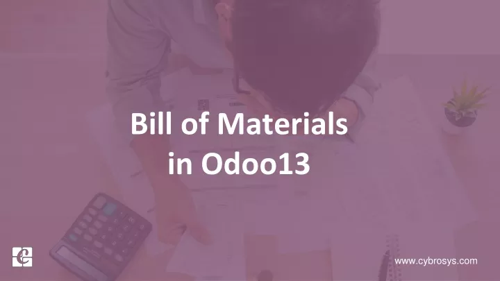 bill of materials in odoo13