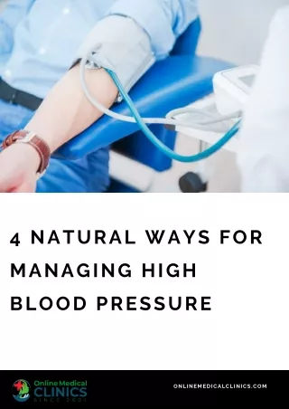 4 Natural Ways for Managing High Blood Pressure