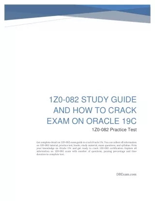 1z0 082 study guide and how to crack exam