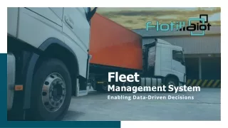 Flotilla iot Fleet management system