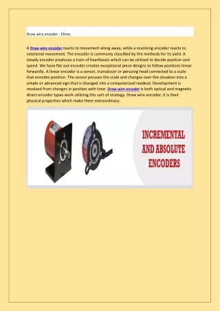 Draw wire encoder - Elmec