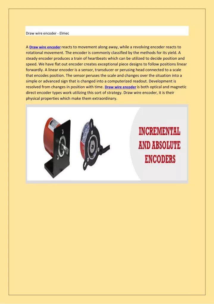 draw wire encoder elmec