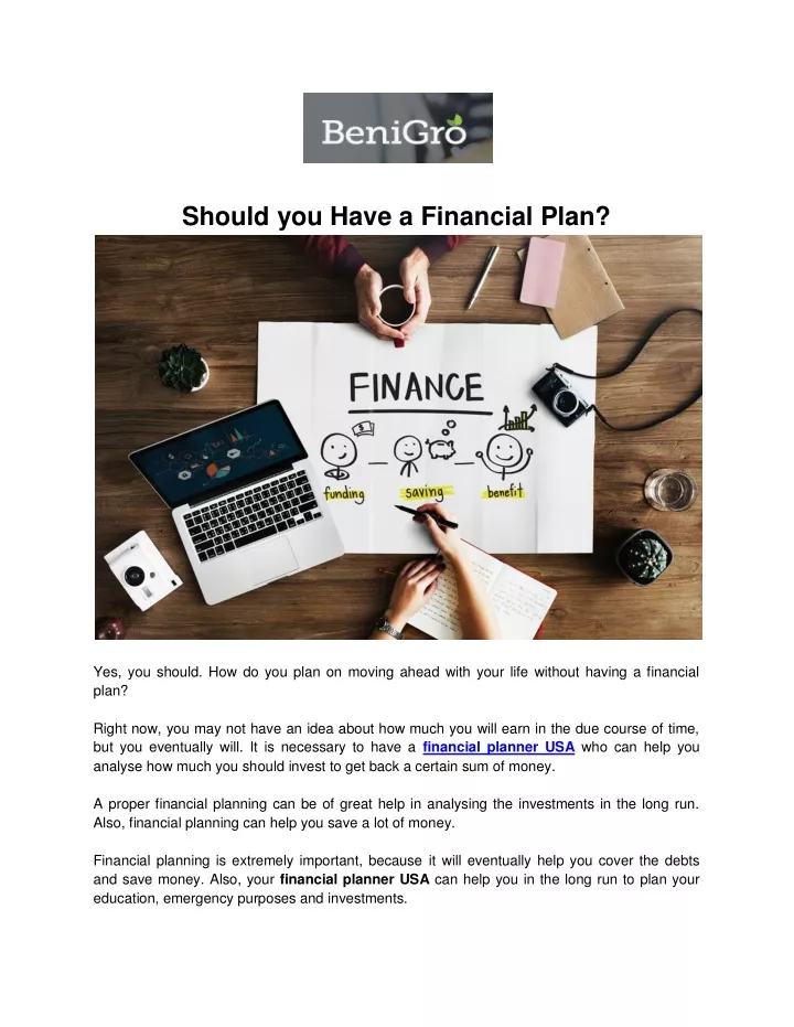 should you have a financial plan