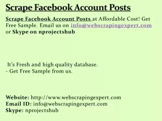 scrape facebook account posts