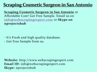 scraping cosmetic surgeon in san antonio