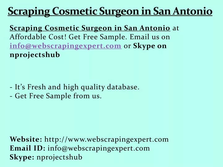 scraping cosmetic surgeon in san antonio