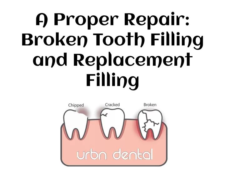 a proper repair broken tooth filling and replacement filling
