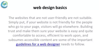 web design basics