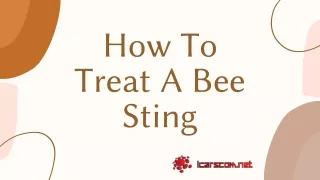 how to treat a bee sting
