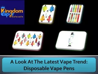 A Look At The Latest Vape Trend: Disposable Vape Pens
