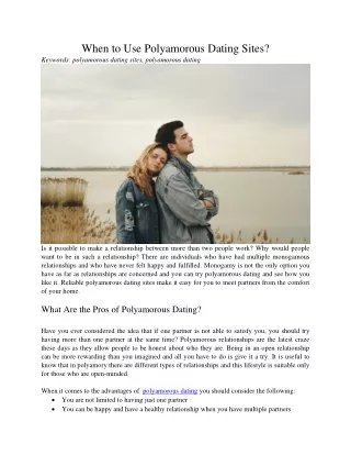 when to use polyamorous dating sites keywords