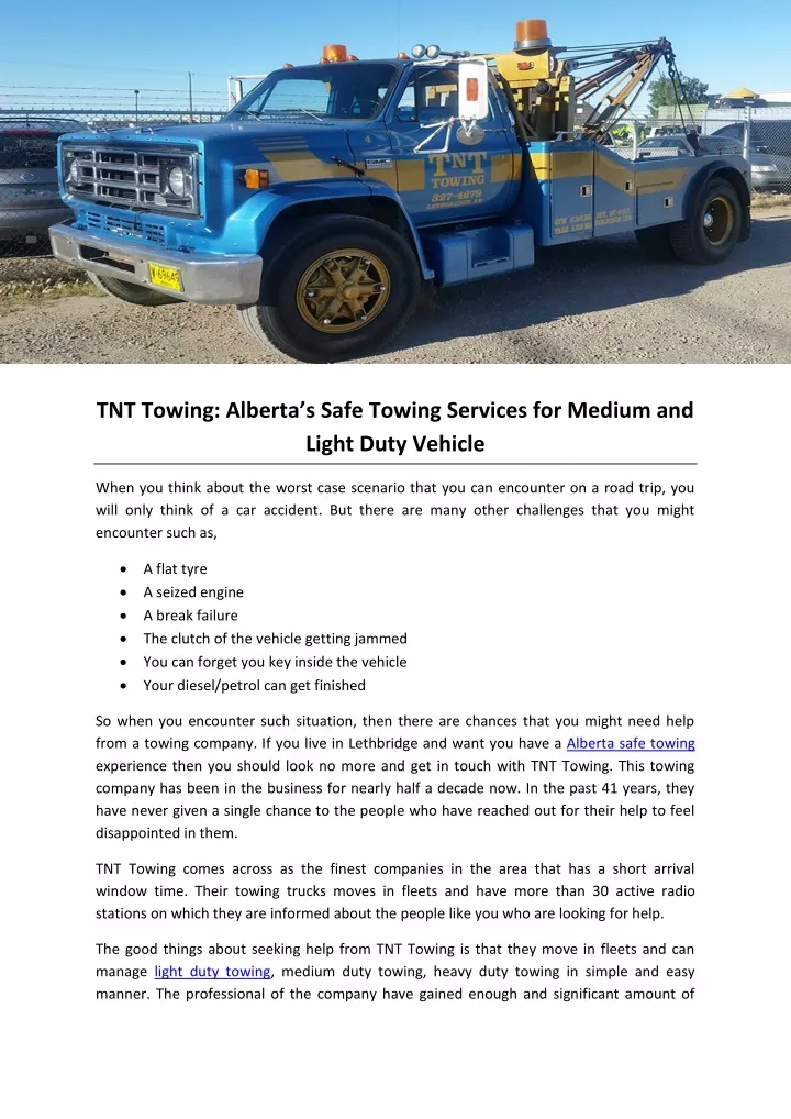 tnt towing alberta s safe towing services
