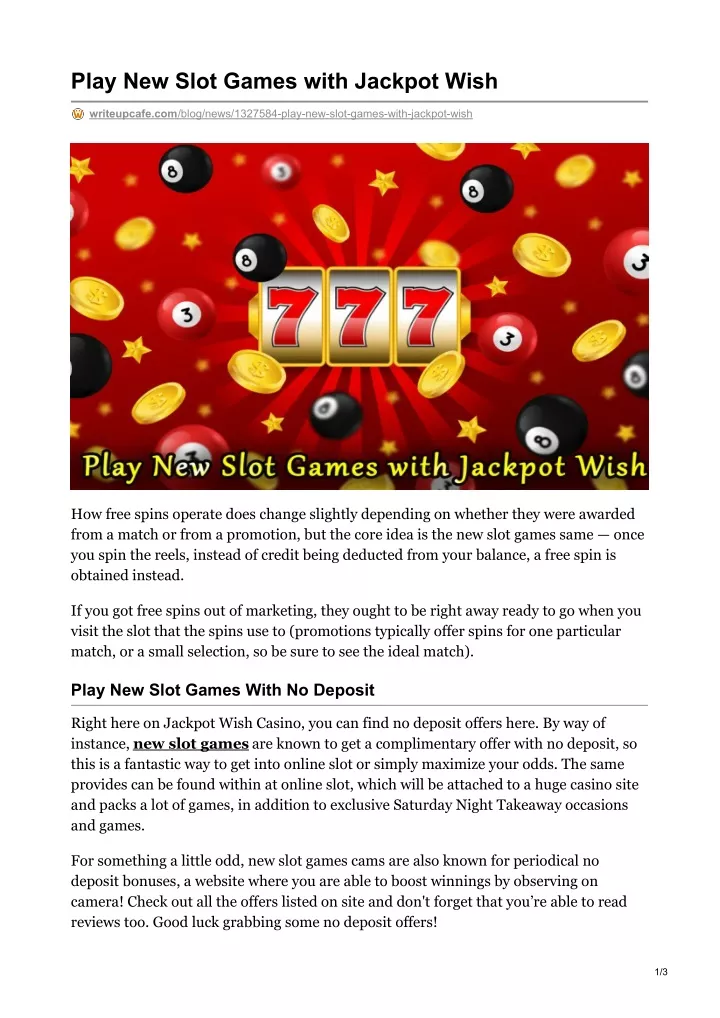 play new slot games with jackpot wish