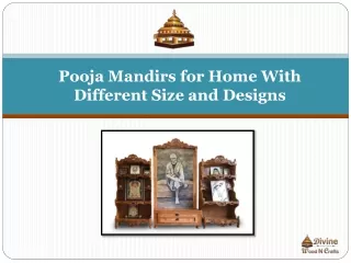 Pooja Mandirs for Home With Different Size and Designs