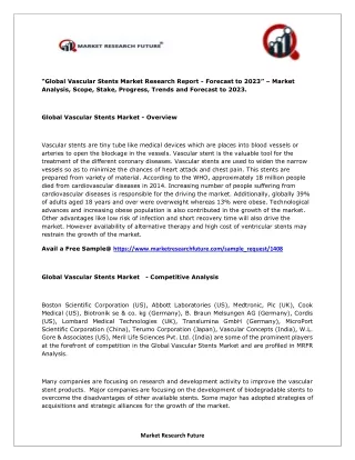 global vascular stents market research report