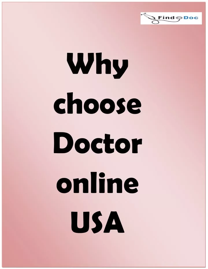 why choose doctor online usa