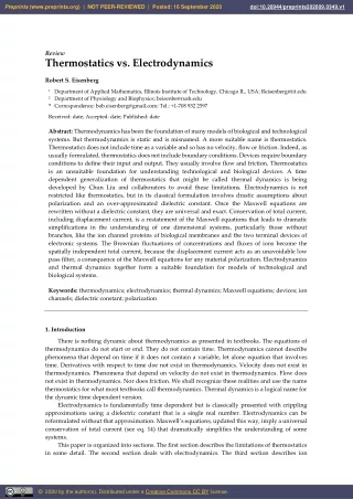 Thermostatics vs. Electrodynamics