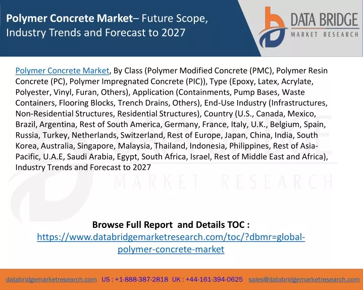 polymer concrete market future scope industry