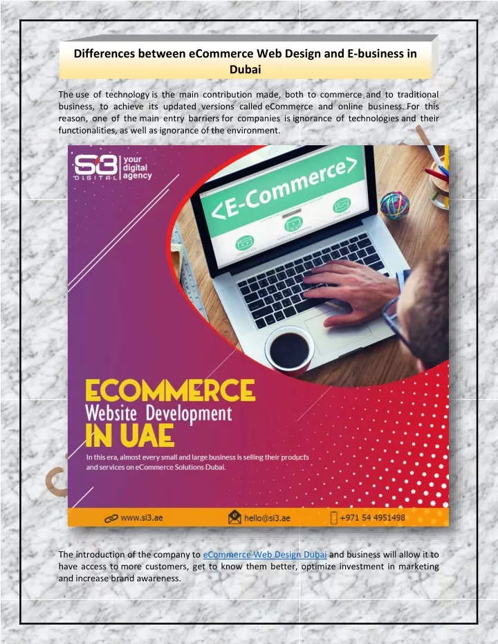 differences between ecommerce web design