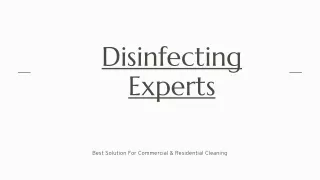 Best Solution For Commercial & Residential Cleaning | Disinfecting Experts