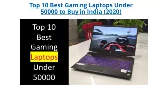 Top 10 Best Gaming Laptops Under 50000 to Buy in India (2020)