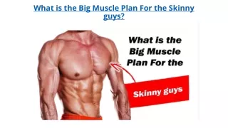 Big Muscle Plan For the Skinny guys