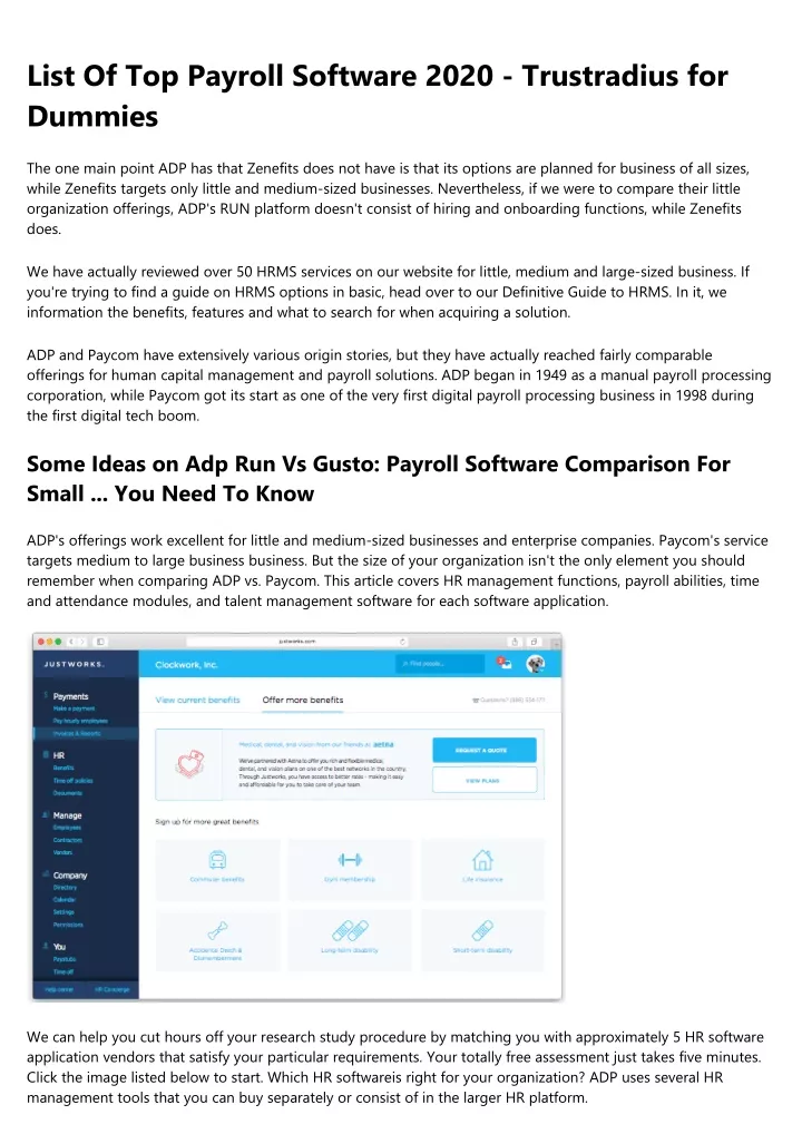 list of top payroll software 2020 trustradius