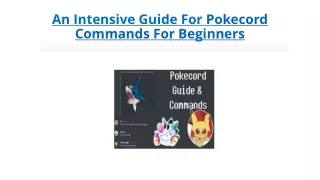Pokecord Commands For Beginners