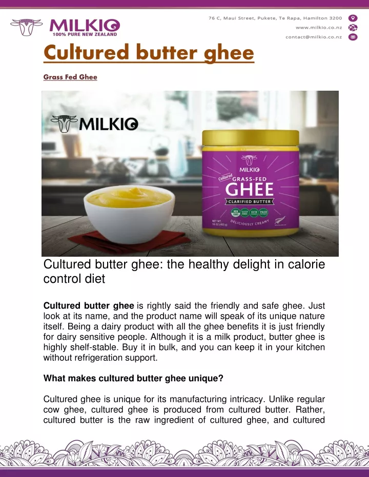 cultured butter ghee