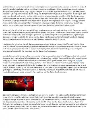jadi keuntungan utama mampu dihasilkan kalau