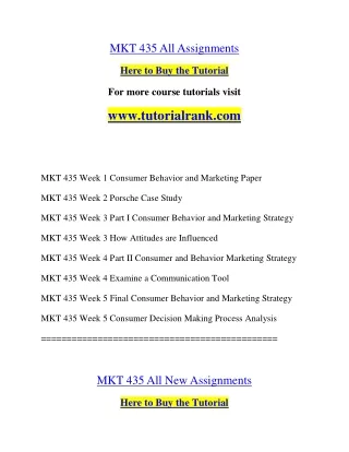 MKT 435 Experience Tradition- tutorialrank.com