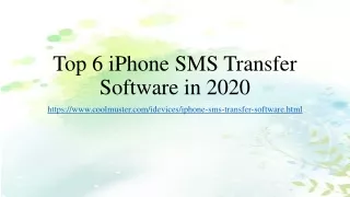 Top 6 iPhone SMS Transfer Software in 2020