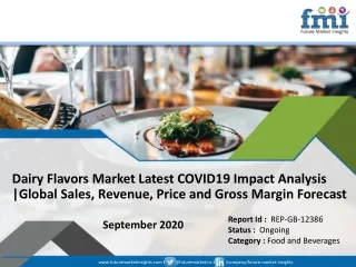 dairy flavors market latest covid19 impact