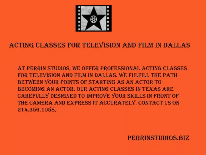 acting classes for television and film in dallas