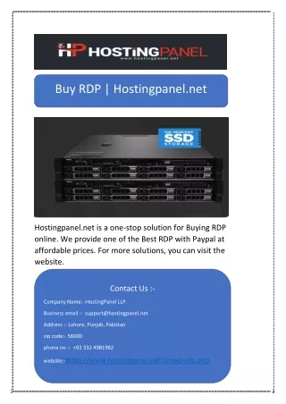 Buy RDP | Hostingpanel.net