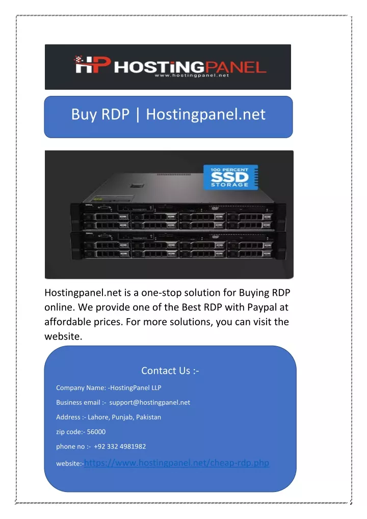 buy rdp hostingpanel net