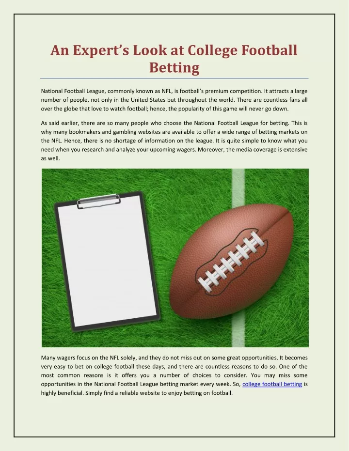 an expert s look at college football betting