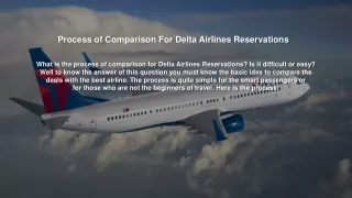 Process of Comparison For Delta Airlines Reservations