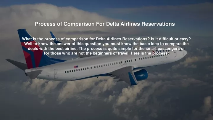 process of comparison for delta airlines