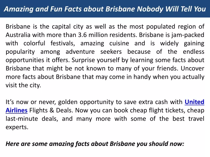 amazing and fun facts about brisbane nobody will tell you